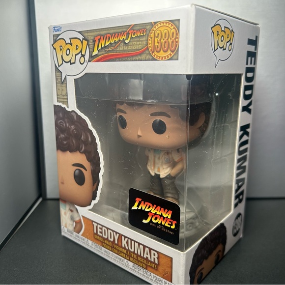 Funko Pop! Indiana Jones Teddy Kumar Brown and Cream Figure - Picture 2 of 16
